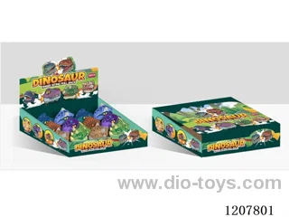 Pull back dinosaur head with key chain-display box