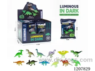 Luminous dinosaur series 12 pack/ box -one pack six figures