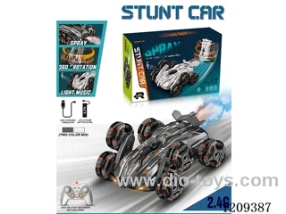 2.4G 6-wheel rc stunt car W L/M/spray included battery