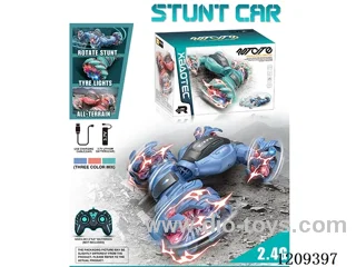 2.4G 1:16 rc stunt car with light included battery