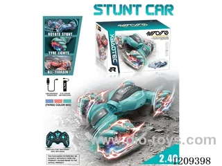 2.4G 1:16 rc stunt car with light included battery