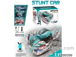 2.4G 1:16 rc stunt car with light included battery
