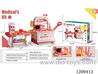 25PCS medical kit + pulse monitor - red