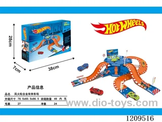 Hot wheels alloy car parking lot