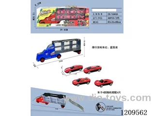 Free wheel container truck with 6PCS free wheel alloy fire truck