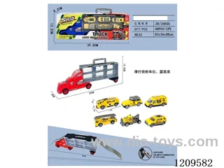 Free wheel container truck with 6PCS free wheel AB engineering truck