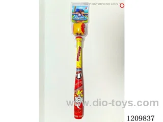 49.5CM leather baseball bat with yellow ball