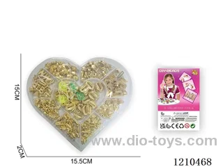 DIY hearts 9 grid beading
