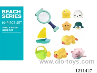 Fishing Fun 10PCS+Water play on chain+Vinyl animal 1PCS