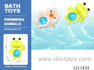 Light-up animal clockwork bath toys 3 types