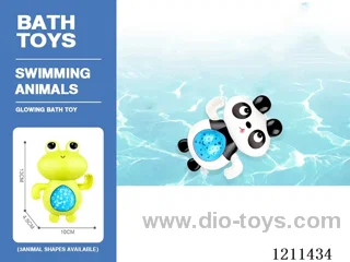 Light-up animal clockwork bath toys 3 types