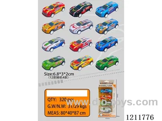 6.8CM 4PCS pull back car