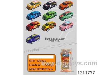 6.8CM 4PCS pull back car