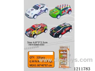 6.8CM 4PCS pull back car