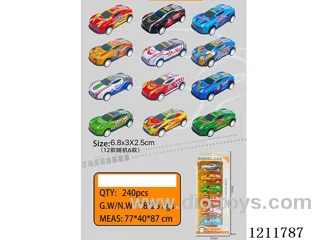 6.8CM 6PCS pull back car