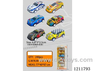 6.8CM 6PCS pull back car