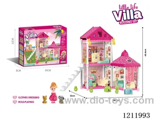 DIY assembling castle doll house 85PCS(injection molding)