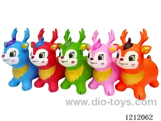 Flash music inflatable painted rich deer (including 3*1.5V battery)