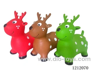 Inflatable painted Christmas deer