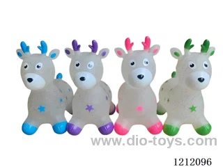 Flash music inflatable transparent gold powder leisurely deer (including 3*1.5V battery)