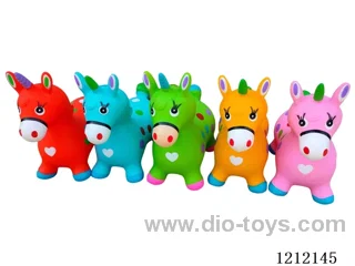 Flash music inflatable painted unicorn (including 3*1.5V battery)