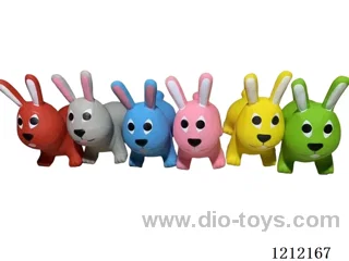 Flash music inflatable painted rabbit color mixing (including 3*1.5V battery)