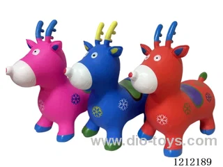 Flash music inflatable painted mountain deer (including 3*1.5V battery)