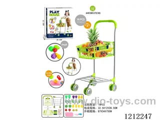 Shopping cart+playing house and having fun.