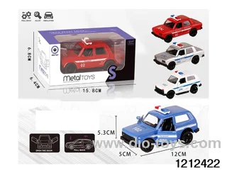 pull back alloy car in window box