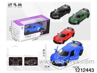pull back alloy car in window box