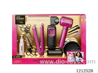 Hairdressing set+light and sound (11PCS)(3*AAA+2*AAA not included)