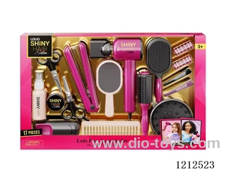 Hairdressing set+light and sound (17PCS)(3*AAA+2*AAA not included)