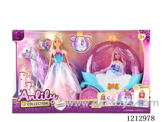 11.5-inch solid body Barbie carriages(brown skin)