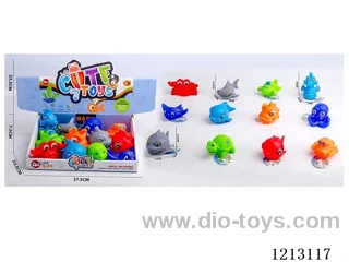 Vinyl marine animal box (with BB whistle) (12PCS)