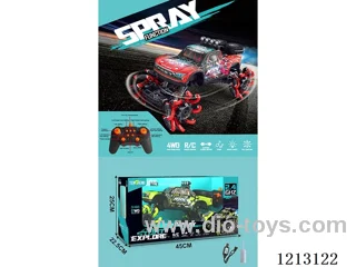 PVC car shell 13ch stunt car/including battery (multi-angle side lighting music/spray/automatic demonstration)