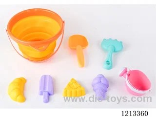 Beach Folding Bucket Set(2 colors random) 8PCS