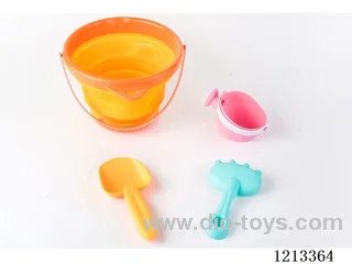 Beach Folding Bucket Set(2 colors random) 4PCS