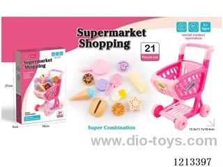 shopping cart with dessert 21PCS