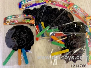 Scratch card set(3PCS+1 bamboo stick)