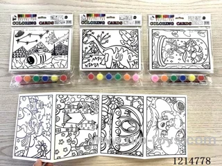 4 Doodle Painting(4PCS+6 colors paint+1 brush)