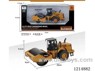 1:40 Alloy Road Roller Static Model