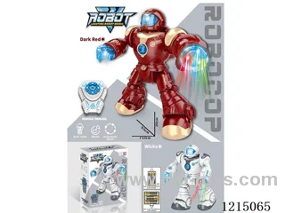 4ch RC robot wtih head /hands lights/automatic demonstration function (two colors mixed)not included battery