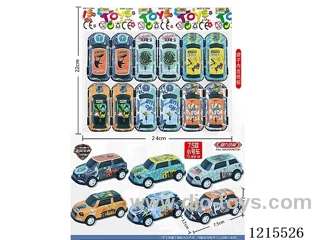 Metal Pull Back Dinosaur SUV12PCS
