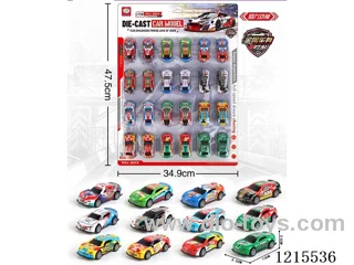 Metal Iron Shell Pull Back Race Car(24PCS)
