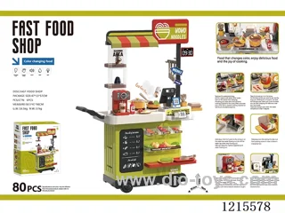 fast food truck with spray, sound, light （80pcs,no B/O）