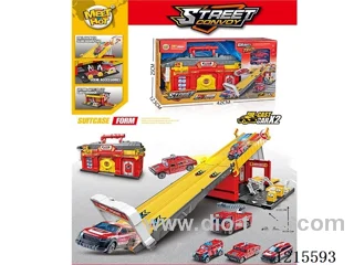 Storage Ejector Track Parking Lot - with 2 Alloy Cars
