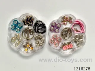 DIY Jewelry Set (Pandora Bracelet + Necklace (Big Hole Beads + Pendant)-2 Mixes)