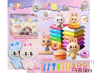 DIY LABUBU 12 Colors Light Clay with Tools Set