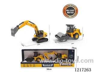 Free Wheel + Inertia-Alloy excavator + road roller (included battery)