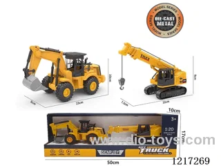 Free Wheel + Inertia-Alloy excavator + crane (included battery)